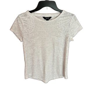 Simply Vera Vera Wang Women’s White Floral Short Sleeve Top PXS‎